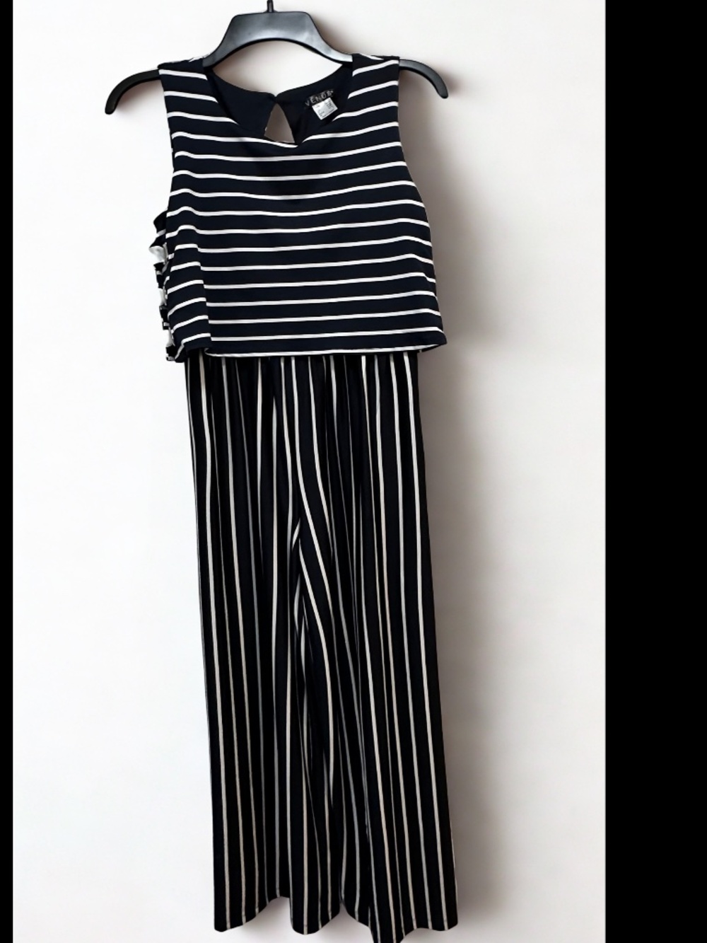 Venus Navy and White Striped Sleeveless Jumpsuit, Woman’s Small, NWOT